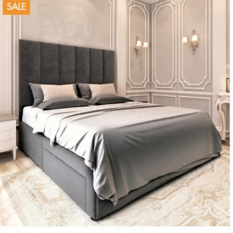 Florence Panel Divan Bed with High Footboard Florence Panel Divan Bed with High Footboard