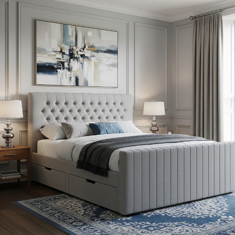 Miami Linear Divan Bed with Footboard (12)