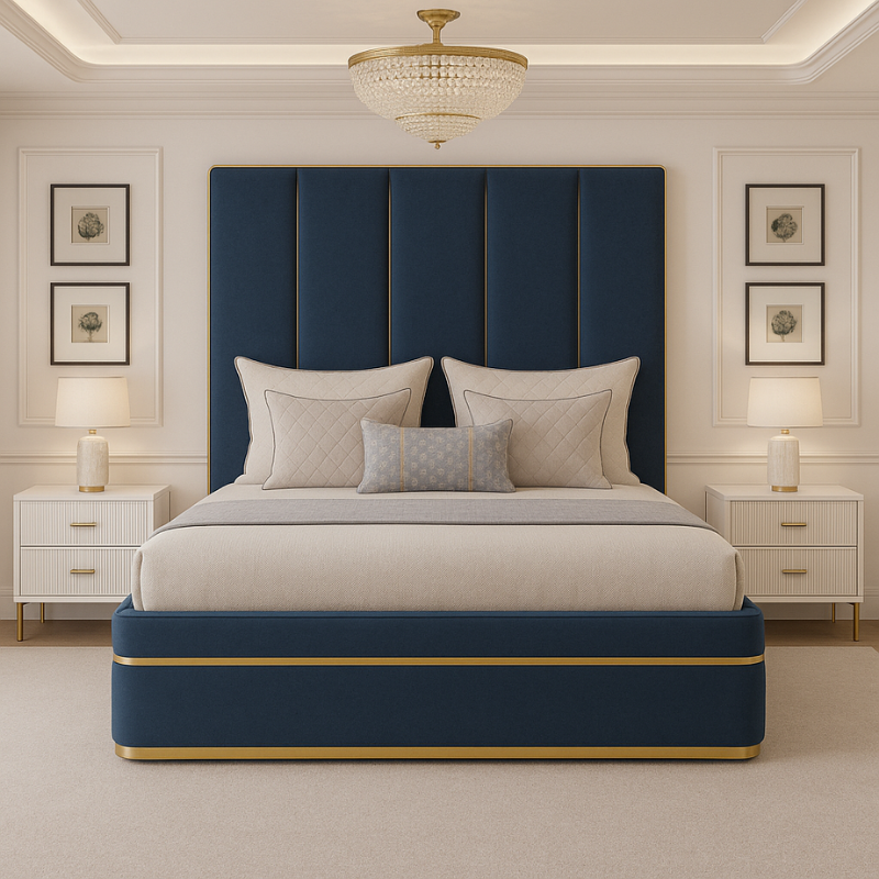 Miami Linear Divan Bed with Footboard (2) Miami Linear Divan Bed with Footboard (2)