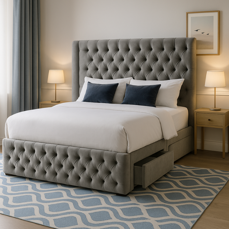 Miami Linear Divan Bed with Footboard (3) Miami Linear Divan Bed with Footboard (3)